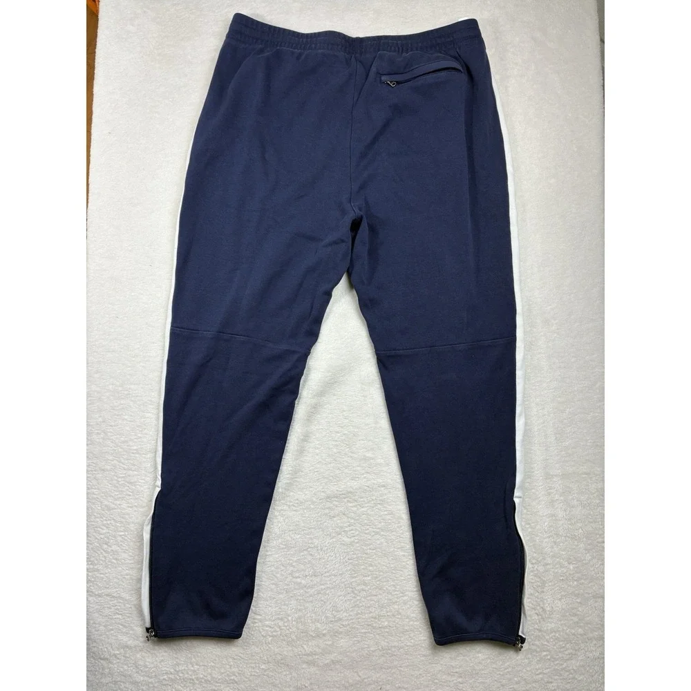 Polo Ralph Lauren Jogger Sweatpants Men Medium Blue White Side Stripe Pony